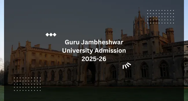 Guru Jambheshwar University Admission